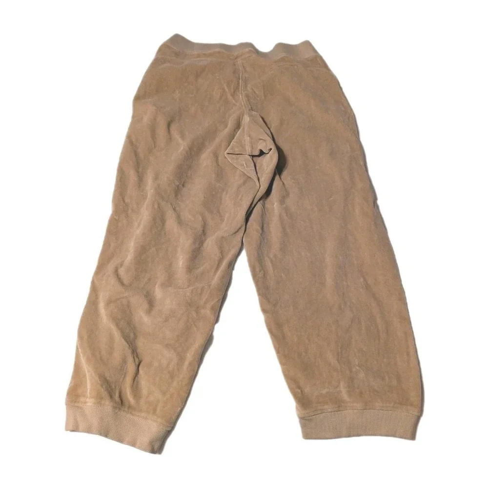 Pact Women's Large Organic Cotton Pure Velour Relaxed Sweatpant $98 Sesame Beige